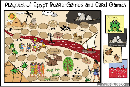 Plagues of Egypt Printable Board Game and Playing Cards for Children's Ministry