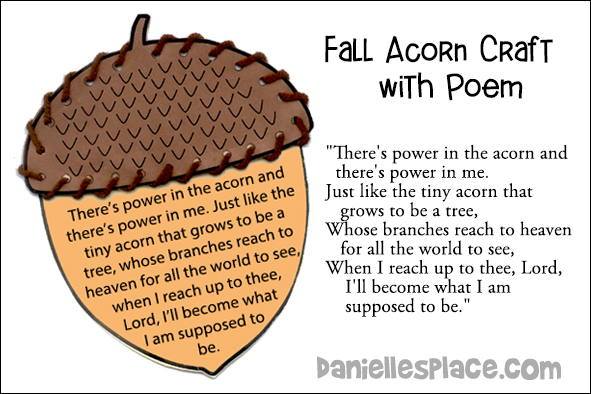 Acorn Craft with Poem