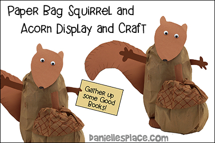 Paper Bag Squirrel with Giant Paper Bag Acorn Craft