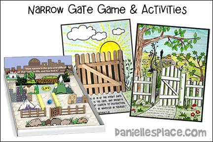 Narrow Gate Game and Activity Sheets for Children's Ministry