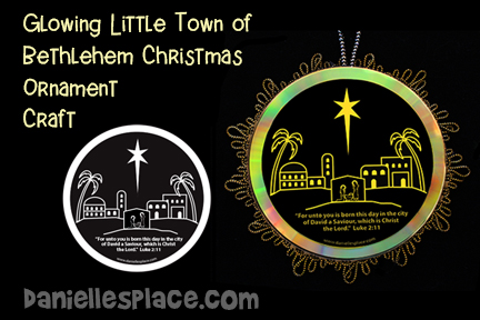 Little Town of Bethlehem Glowing Christmas Ornament Craft