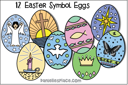 Twelve Easter Symbol Eggs