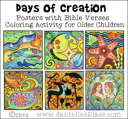Creation Bible Verse Coloring Sheets