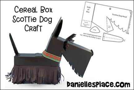 Scottie Dog Cereal Box Sculpture Activity for Children