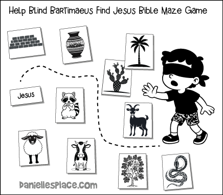 Blind Bartimaeus Hands-on Maze Game for Children's Ministry