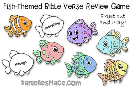 Fish-themed Printable Bible Verse Review Game