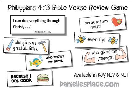 Philippians 4:13 Printable Bible Verse Review Game