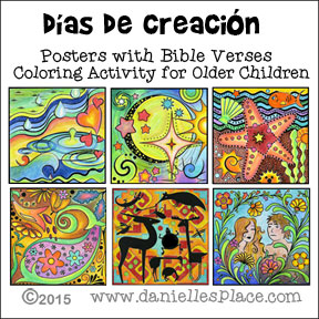 Dias De Creación - Days of Creation Coloring Sheets in Spanish