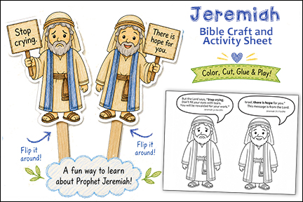 Weeping Jeremiah Bible Craft and Coloring Sheet