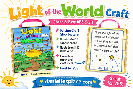 Light of the World Folding Craft Sticks