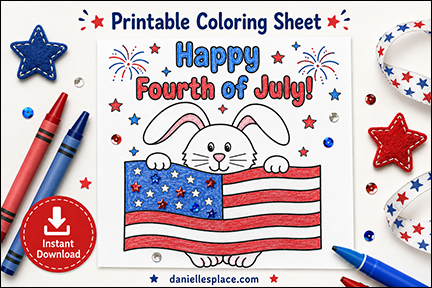 Patriotic Bunny 4th of July Craft
