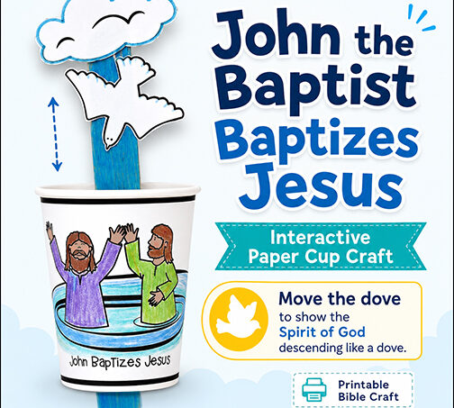 John the Baptist Baptizes Jesus Cup Craft
