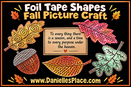 Foil Tape Shapes Fall Picture Craft