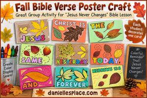 Fall Bible Verse Poster Group Activity