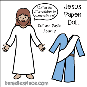 Jesus Paper Doll Craft for Let the Little Children Come to Me