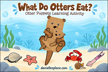 Otter Mom and Baby Paper Bag Craft and Learning Activity