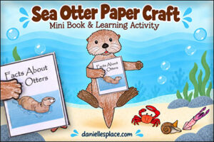 Otter holding a Mini Book About Otters