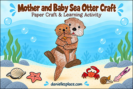 Mother and Baby Otter Paper Craft